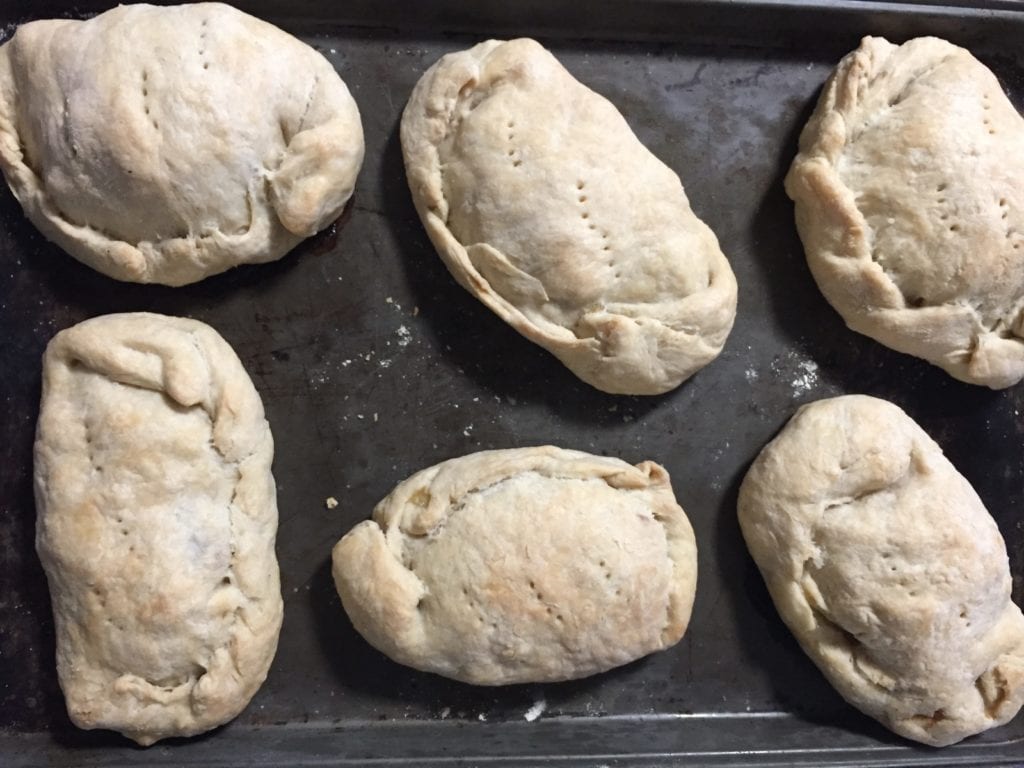 Golden Pasties from the oven